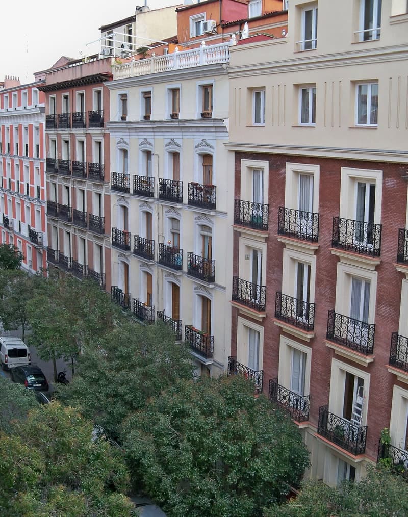 Balconies on Calle de Manuela Malasaña