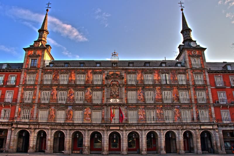 The frescoed Casa de la Panadería on Plaza Mayor